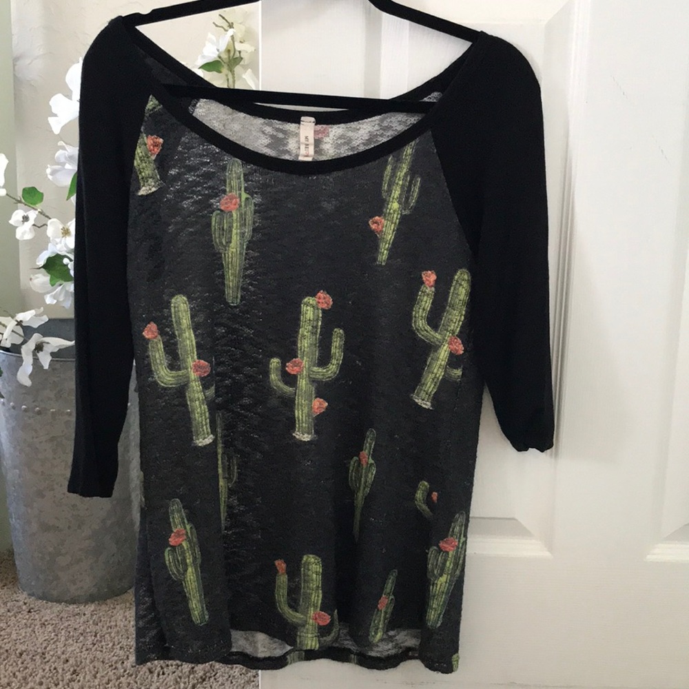 Off the shoulder or Crew Neck Cactus Top.